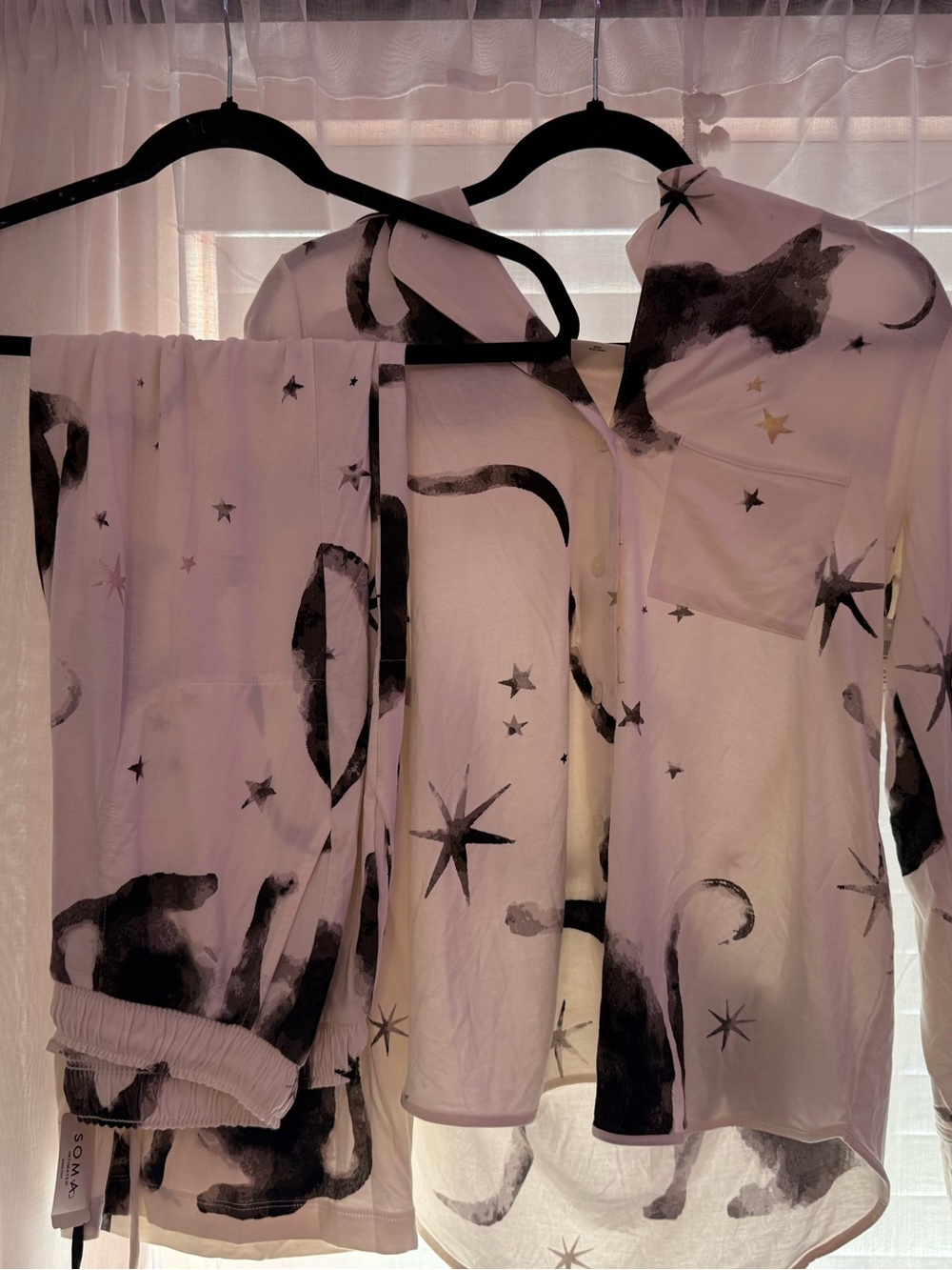 Soma Purrfect Night Ivory pajama set